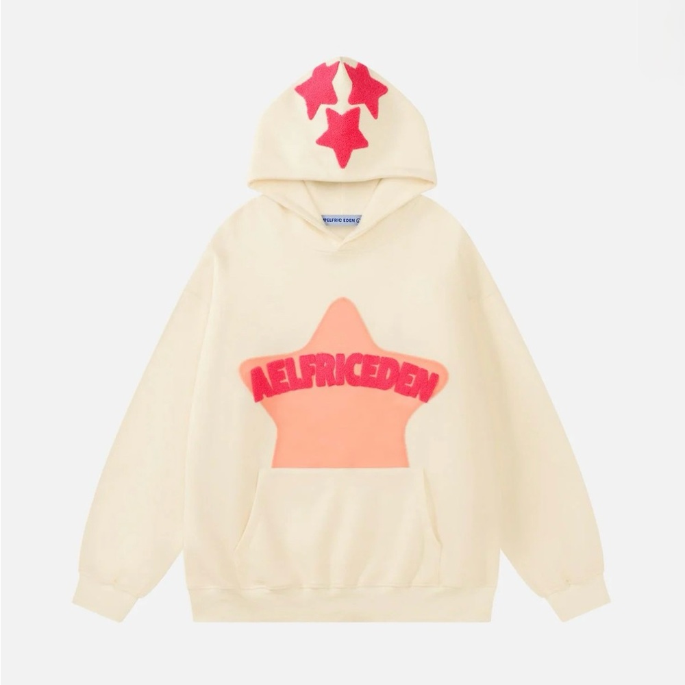 NWT AELFRIC EDEN VINTAGE EMBROIDERY EDEN STAR V303 HOODIE - Medium